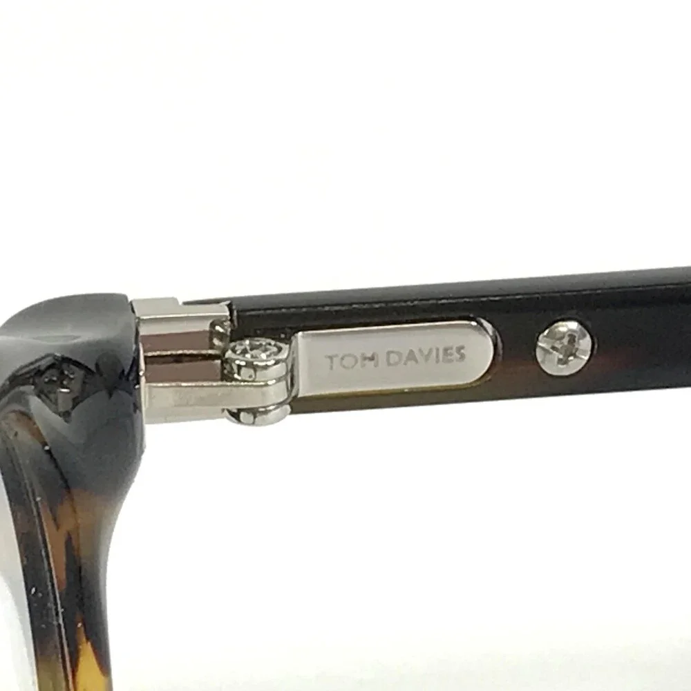 Tom Davies Eyeglasses Frames TD762 Col.1007 Dark Brown Tortoise Round 49-20-145
